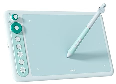 Parblo Intangbo X7 Drawing Tablet 7x4 inch Graphics Tablets,Digital Drawing Tablet with Mode Switch,6 Customized Keys,Battery-Free Stylus S01 for Digital Art,Design,Work with Window/Mac,Android