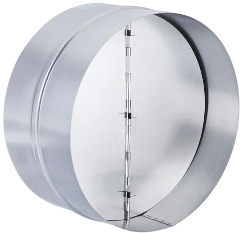 PATIKIL Backdraft Damper, 10 Inch, Ducting Hose Airflow Insert Backflow Preventer Shutter, One-Way Draft Stopper for Kitchen Bathroom Exhaust Vent Fans