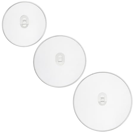 Relaxdays Pack 3 Tapas Antisalpicaduras, Sartenes de 25 & 29 & 33 cm, Protectores Anti Salpicaduras con Asa, Plateado, Acero Inoxidable, 0,5 x 33 x 33 cm