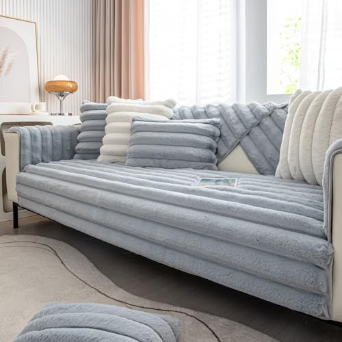 WYJHNLBEDC Sofa/Couch überzug/überwurf/überwurfdecke, Sofaschutz Decke | Warmer Super Weicher Plush Sofabezug für Sofa L Form/U Form/Ecksofa 3/2/1 Sitzer, Sofaschutz Hund Kratzschutz Katze