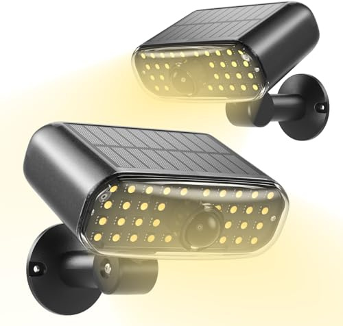 Lixada Solar Motion Sensor Lights - Outdoor IP65 Waterproof LED Security Lights with 3 Modes for Yard, Patio, Garage, Porch, Driveway