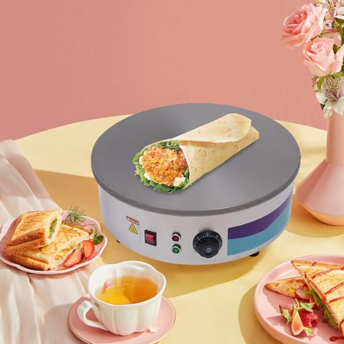 Crepesmaker elettrico crepes piastra crepes crepiere piastra rotonda in acciaio inox crepes crepes, produttore di frittelle commerciali, adatto per la preparazione di frittelle a casa in ristoranti