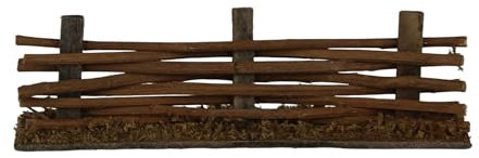 ZICOM Krippenzubehör Zaun 10x2,5x2,5cm Holz – Authentischer Miniatur-Zaun für Krippen