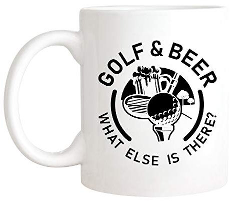 Coffee Mug Golf and Beer Golf Golf and Beer Work Mug Novely Personalised Mug Safe Ceramic Cup for Birthday Work Office 330ML