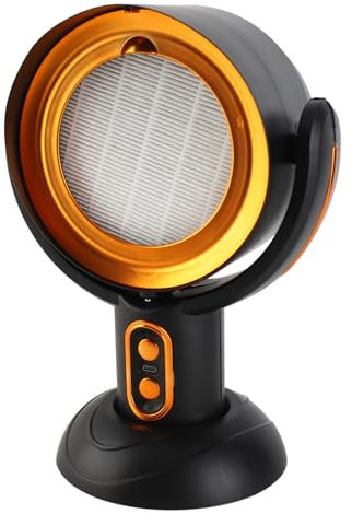 Cappa da cucina da tavolo, aspiratore da cucina portatile a ioni negativi a 2 velocità, filtro rimovibile per barbecue interno, pentola calda 5 V 8 W (Oro Nero)