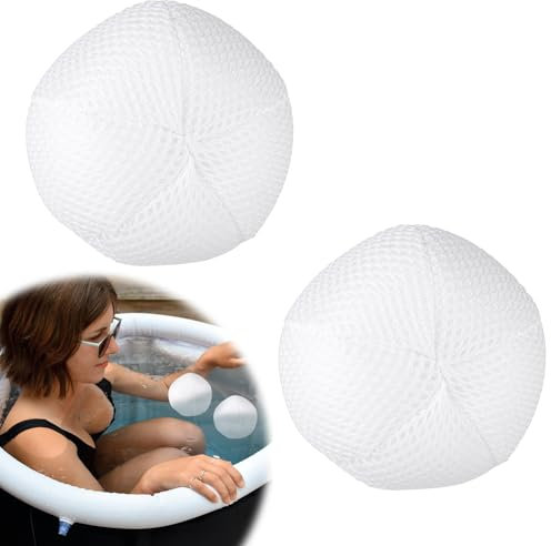 Tinoaly 2pcs Ice Bath Scum Balls, Cold Plunge Filter Scum Absorber Cold Plunge Accessories Reusable Oil Absorbent Sponge Cleaner for Pool Ice Bath Hot Tub to Keep Water Clear