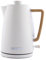 Hamilton Beach Electric Kettle, Scandi 1.7L, Boil Dry Protection, Auto Shut Off, Water Level Window, Stay Cool Handle, Ergonomic Grip, Matte Cream with Wood Effect - HBK01MC