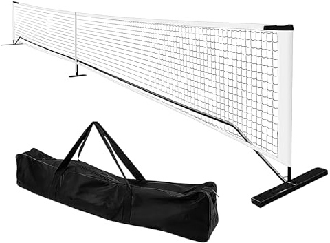Tennisnät utomhus – avtagbart nät, vikbart sportnät | badmintonträningsset med justerbar höjd, alla ändamål nät för uppfart, trädgårdsbruk, nät med bärväska 9,5 kg