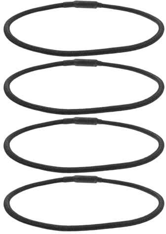 Kisangel Set da 4 Elastici di Ricambio in Gomma per Supporto Antiurto Microfono, Anelli Elastici Resistenti per Studio di Registrazione e Formazione Musicale, Kit Accessori Nero