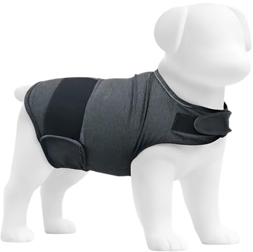 Kronabelle Anti-Angst-Hundejacke, Grau, Größe XL, Beruhigungsweste, verstellbares Hemd zur Angstlinderung für Hunde von 25,9–45,9 kg, weicher Stoff