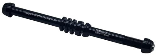 Steckachse Adapter für Rollentrainer, Verstellbare Hinterrad-Steckachse für Indoor-Fahrradtrainer, Kompatibel mit 135-148mm, Inklusive P1.0/P1.5/P1.75 Spacern(M12 x P1.0)