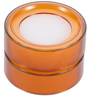 KOCKSHION Umidificatore per Dita in Spugna Rotonda in Plastica Arancione, 2 Pezzi, Assorbimento Acqua Facile, Multifunzionale per Contare Denaro e Gestione Documenti in Negozi