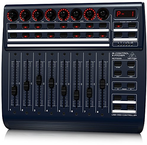 Behringer B-CONTROL FADER BCF2000 Total-Recall USB/MIDI-Controller mit 8 motorisierten Fadern