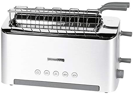 Kenwood Toaster Persona TTM610, Multi-Funktions Toaster mit Sandwichzange, in der Breite einstellbare Toastkammer, Auftau-Funktion, Stopp-Taste, Krümelschublade, Metallgehäuse, 1080 Watt, Silber