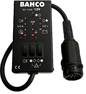 Bahco BELT1213 Steckdosen-Tester mit Simulator 12 V 13 Pin
