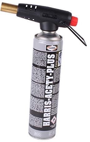 WELDINGER Piezo-Lötbrenner mit Spezialkartusche auch Überkopfbetrieb möglich