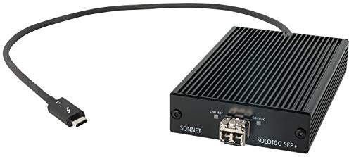 Sonnet Solo 10G Thunderbolt 3 a SFP + 10 Gigabit Ethernet Adaptador (SFP + [SR] Incluido)