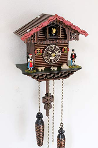 CLOCKVILLA HETTICH-UHREN Schwarzwälder Kuckucksuhr Schwarzwaldhaus Quarz Uhr Schwarzwaldpaar Kuckuckuhr