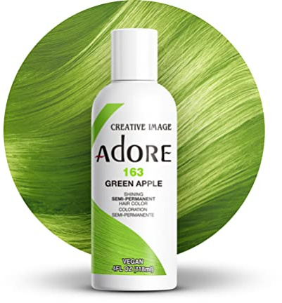 Adore Shining Semi Permanent Hair Color Green Apple (163), 118 ml