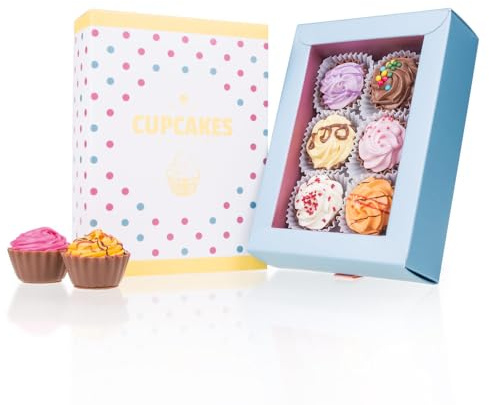 6 Cupcake-Pralinen | Luxus Pralinen | besondere Schokolade | Mitbringsel | aus erlesenen Zutaten | Geschenkidee | CupCakes