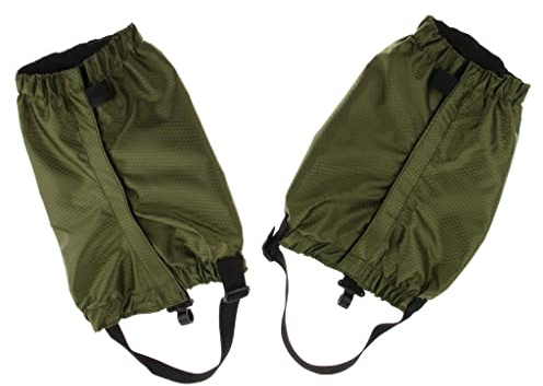 Harilla Polainas Impermeables de Trekking Cubierta de Tobillo Polainas de de Nieve Polainas, ejercito verde, 25cm