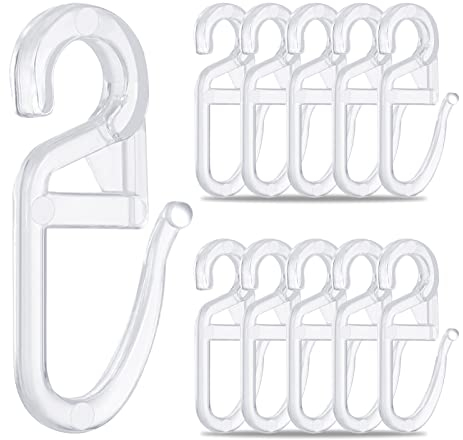 tonyg-p 120 Überklipshaken Gardinenhaken Faltenlegehaken für Gardinenringe 5mm, Vorhang Haken Gardinen Zubehör (transparent)
