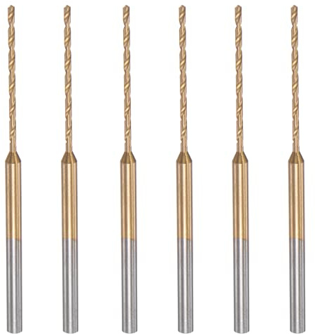sourcing map 6 Stück HSS Metallbohrer 1mm, Spiralbohre 49,5mm LängeHochwertige Universalbohrer fur Edelstahl und Metall