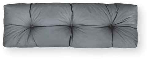 4L Textil Palettenkissen waschbar Palettenauflagen Outdoor Europaletten Sitzkissen Rückenlehne Sitzkissen Seitenkissen wetterfest (Rückenlehne 120x60 cm, Dunkelgrau Uv-beständig)