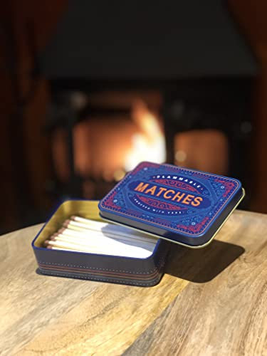 Firelighter and Match Tin Set (Match Tin - Blue)