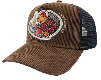 Crafton Lumberjack Beaver Mesh Trucker Cap - Baseball Cap - Unisex - atmungsaktiv - individuell verstellbar - für Damen und Herren Farbe: Lumberjack Beaver - Brown