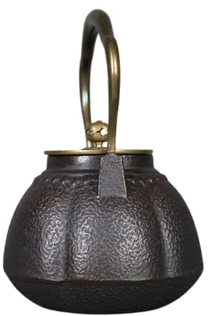 Bollitore per tè giapponese Teiera 1.4L Teiera in ghisa Teiere Teiera in ferro Processo non rivestito Ferro originale Coperchio in rame Pentola in ghisa Teiera cinese Teiera