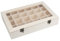 Ideen mit Herz Boîte en bois avec 24 compartiments et couvercle avec fenêtre - Boîte de rangement en bois - 30 x 20 x 5,5 cm