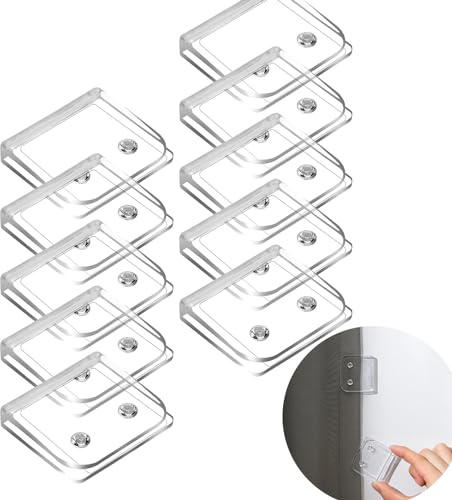 10 Pièces Clips de Rideau de Douche Autocollants, Protection Anti-éclaboussures Clips, Clips de Protection pour Douche sans perçage pour Tenir Le Rideau de Douche et Le Rideau
