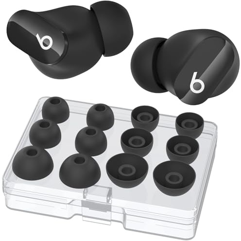 AhaStyle Ohrstöpsel für Beats Studio Buds/Powerbeats Pro2/Solo Buds/Fit Pro | 6 Paar: S/M/L, inklusive Aufbewahrungsbox, Bequemes Silikon, Rutschfest, Sicherer Sitz, Originaler Klang, Passt in Ladecase