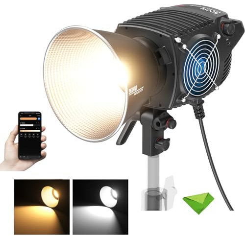 ZHIYUN Molus B500 500 W COB LED Lampe vidéo, Bicolore 2700-6500 K, CRI≥95 TLCI≥97 APP contrôle Les lumières de Montage Bowens pour Studio, Youtube, Vlog, Diffusion en Direct, Tournage, etc.