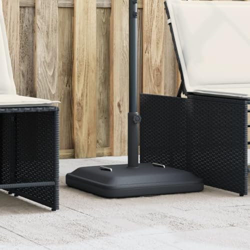 Tidyard Base de Parasol avec poignées pour Mâts Ø38 / 48 mm 27 kg carré, Pied de Parasol pour Parasols, Support de Parasol pour Terrasse, Piscine, Patio, Jardin, Balcon