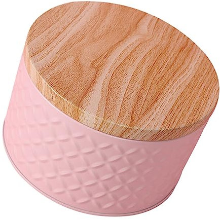 ULDIGI Scatola Per Biscotti in Ferro Rosa Con Coperchio Contenitore Per Ragazzo Ragazza Ragazza Resistenti Per Dolci Caramelle e Piccoli Oggetti Design Fondo Rialzato e Texture Naturale p