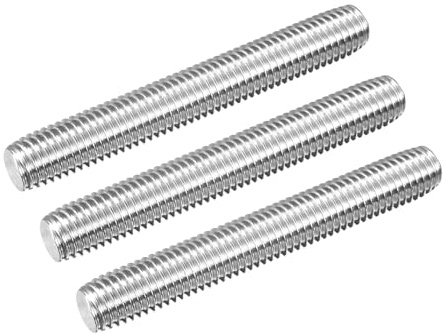 QUARKZMAN 3 Stück Gewindestange M14 x 100mm Vollgewindestange 304 Edelstahl V2A Gewindestangen A2 Metrisch Gewindebolzen VA Gewindestab Rechtsgewinde Gewindestift