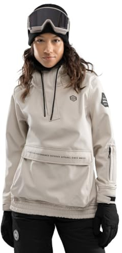 SIROKO - Veste de Snowboard avec Poche Kangourou pour Femme W3-W Haboob - M - Beige