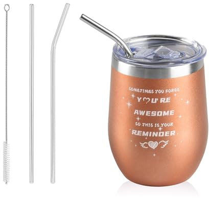 Bicchiere da vino in acciaio inox da 350 ml, isolato, con cannuccia e coperchio, bicchiere da vino, tazza da caffè, tazza da caffè, tazza da caffè, tazze personalizzate per mamma, sorella e lei regali
