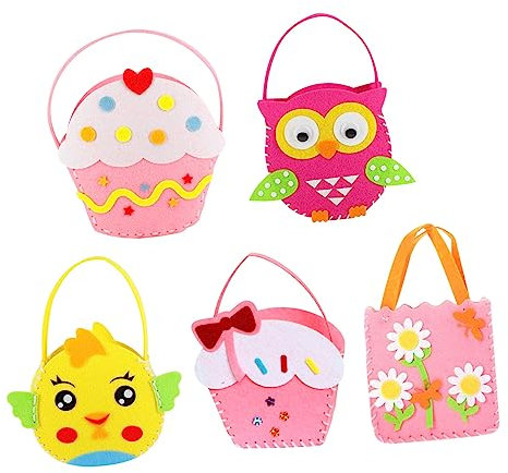 JOINPAYA 10 Sätze Non-Woven-Taschen Bastelsets Gewebte Tasche Taschen-Set nähen Bastelmaterial für basteln für Kits zur Herstellung von Handtaschen bausatz Vlies