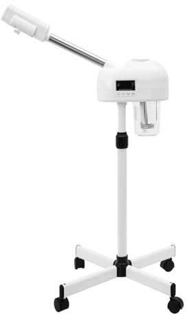 Vaporizador facial, vaporizador facial, sauna facial profesional con niebla caliente y fría y brazo extensible, máquina de vapor facial para el hogar, salón, spa, hidratado, limpia, reafirma (750 W)