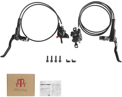 ZTZ MT200 MTB Hydraulic Disc Brakes Set Left Front 800mm Right Rear 1550mm Mountain Bike Hydraulic Brake Mountain Bike Bicycle Disc Brake 2 Piston (MT200 Left Front Right Rear)