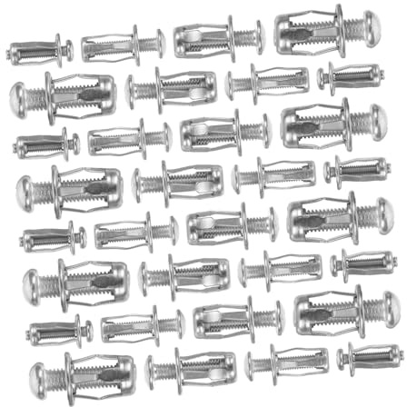 KOMBIUDA 40 Stück Teiliges Metallanker mit Petal Design Zuverlässige Spreizdübel für Trockenbau und Betonwände Korrosionsbeständige Expansionsschrauben aus Carbonstahl für Heim und