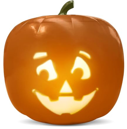 Pumpkin Lantern Talking Animated Pumpkin with Built in Video Projector Speaker Nightstand Lamp Animated Singing Pumpkin Ambient Lighting Mini Ornaments DIY Accessories