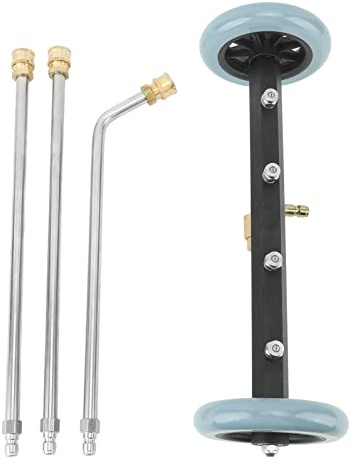 XZXCVN Undercarriage Cleaner Stainless Steel Brass, 4000 Psi, 1 / 4in Quick Connect Water Broom - High Pressure Cleaning, Durable Construction, Ideal for Vehicle and Road