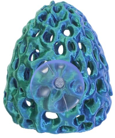 Milisten Cachette Tunnel Plastique Bleu Dôme Betta en pour et de Ventouse Abri D'élevage Décoration Aquarium pour Crevettes pour Petits Poissons