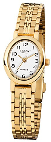 Regent IMPPAC Damen-Armbanduhr, analog, Gold, Armband aus Stahl F-394, URF394