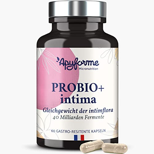 Apyforme - Probioticos Mujer Flora Intima - Hasta 40 Mil Millones UFC/Día - 4 Cepas Lactobacillus Reuteri, Rhamnosus Crispatus y Acidophilus - 60 Cápsulas Gastroresistentes - Probio+ Intima
