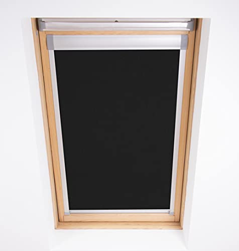 Blackout Roller Roof Blinds for DAKEA code C4A windows (Black)